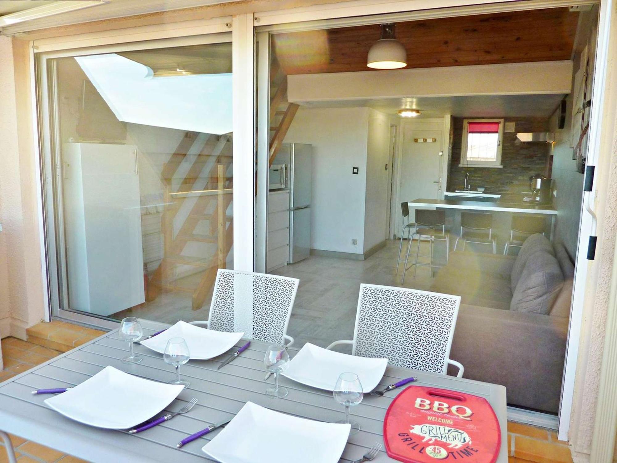 Duplex Renove Avec Clim, Terrasse Et Parking A Marseillan - Fr-1-387-162 아파트 외부 사진